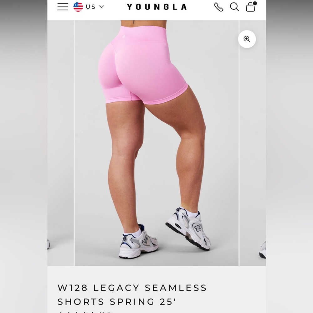 YoungLA Pink Athletic Shorts